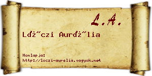 Lóczi Aurélia névjegykártya